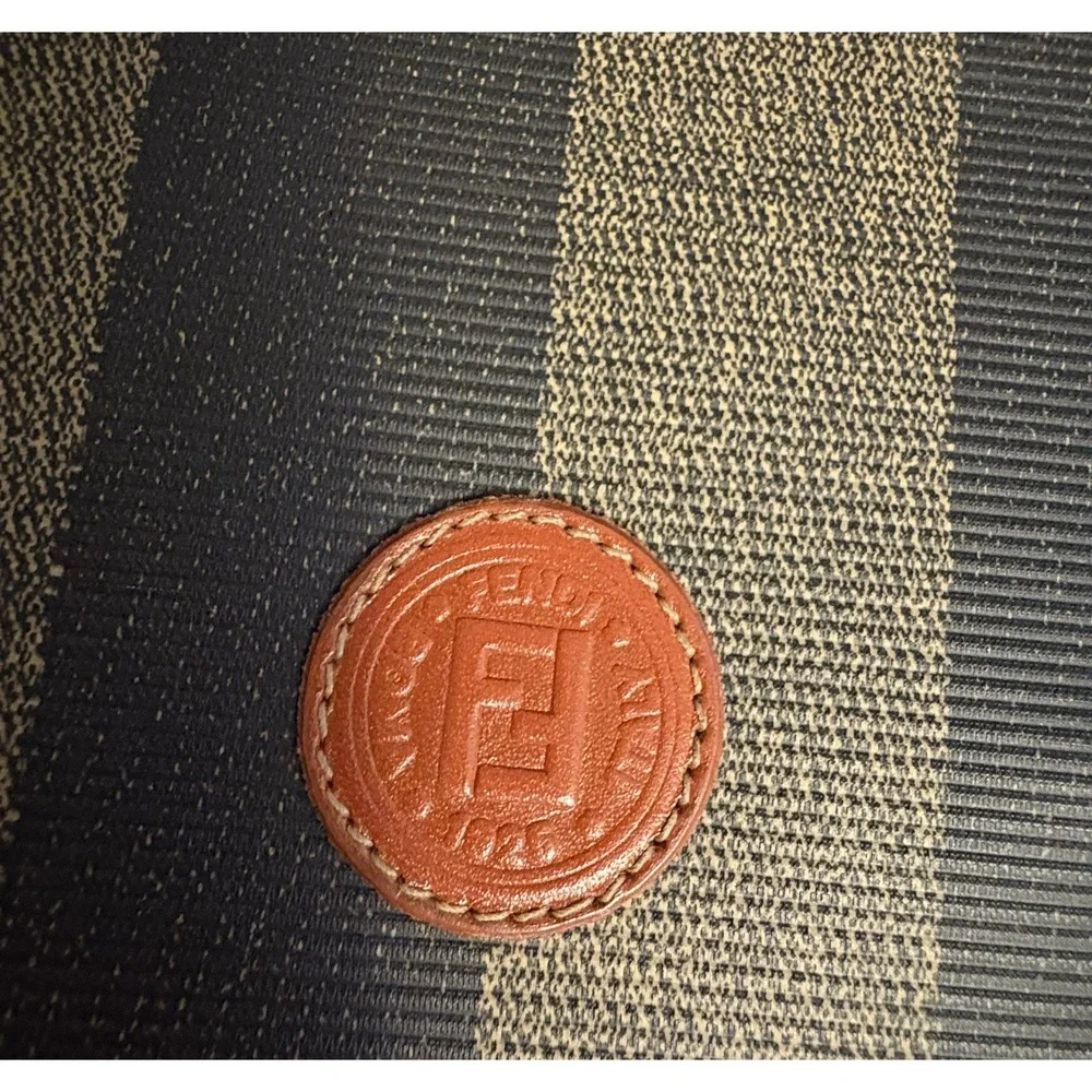 New Vintage FENDI Italy Pequin Stripe Travel Wallet Travelers Notebook - Picture 10 of 13